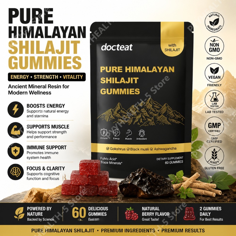 Herbal Wellness Supplement - Gomitas de Shilajit Puro del Himalaya