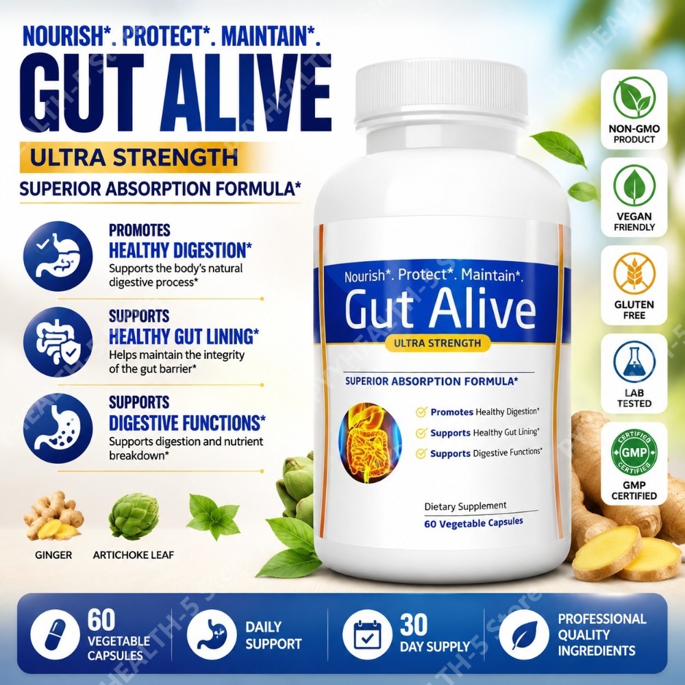 Tulsi Holy Basil - Gut Alive, Suplemento Natural para la