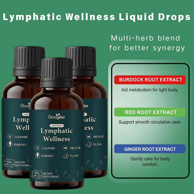 Herbal Wellness Supplement - Gotas Líquidas de Apoyo Linfático de