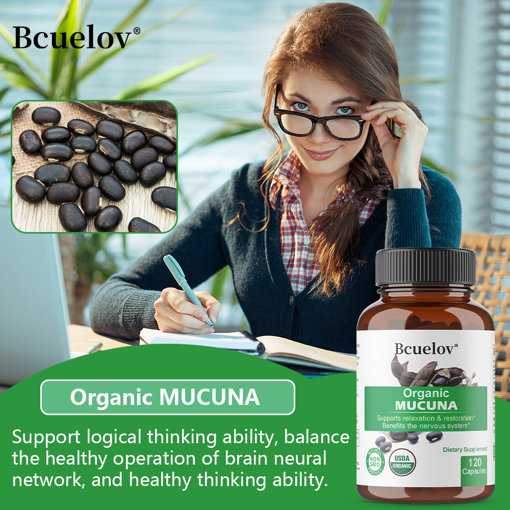 Cápsulas de Mucuna orgánica -  - Tulsi Holy Basil reseña y precio